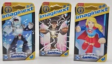 Lot Of 3 New Imaginext Dc Super Friends 3" Hero Black Adam Mr. Freeze Supergirl
