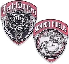 Teufel Hunden Marine Corps Challenge Coin