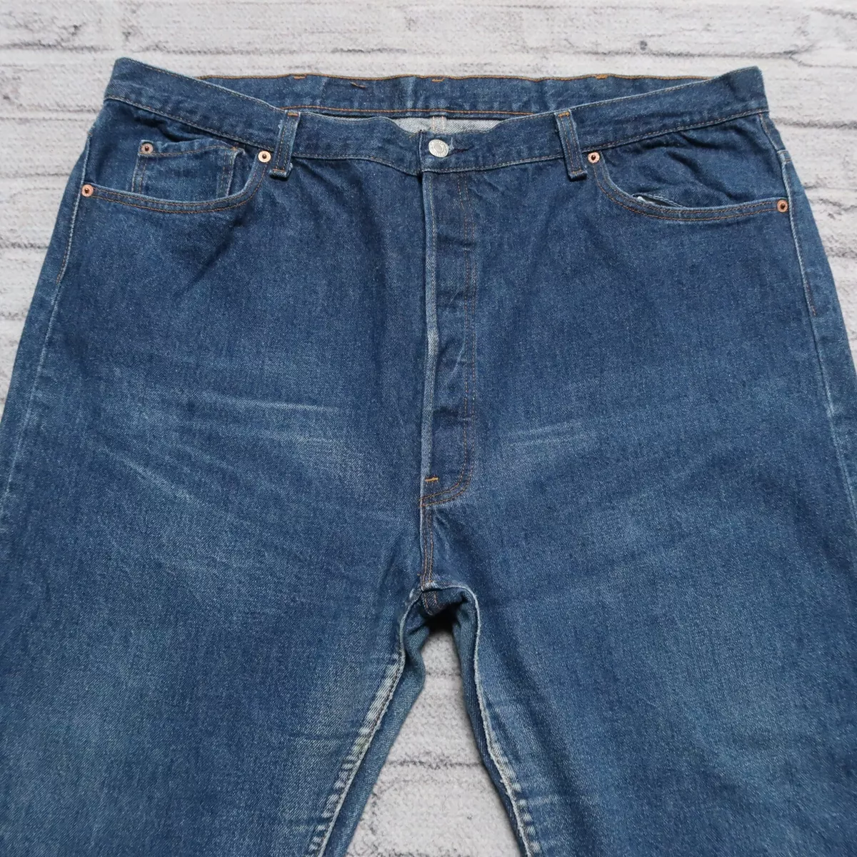 Vintage 90s Levis 501 Denim Jeans Made in USA Medium Wash