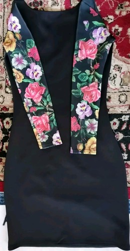 Miss Blush Women Ladies Girls Black Floral Dress - Picture 3 of 7