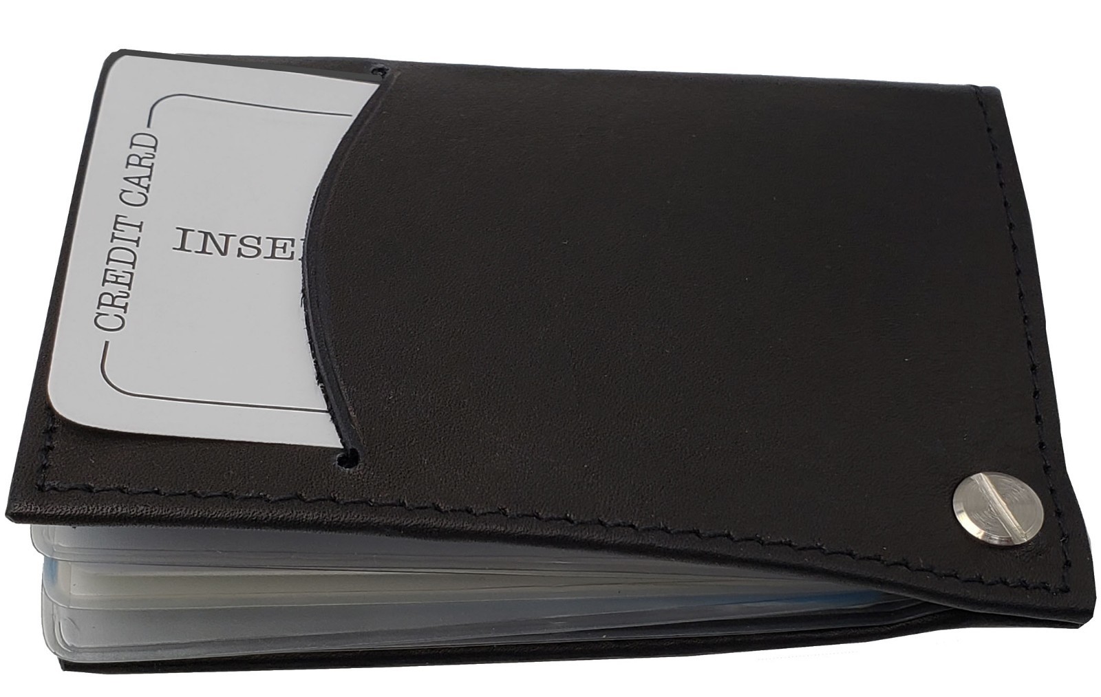 Slim Thin Mens Leather Swing Out Credit Card Holder Front Pocket Wallet eBay