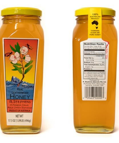 Golden Nectar Organic Leatherwood Honey by R. Stephens - 500g