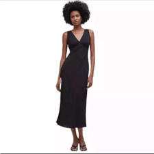 Madewell The Ariana Midi Dress Womens Size 00 Black