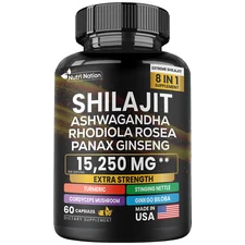 Shilajit Multivitamin (Turmeric, Ashwagandha, Ginger, Cordyceps Mushrooms)60 cap
