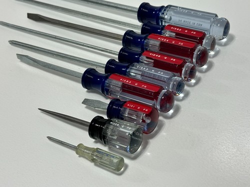 NOS Craftsman USA PR Pratt-Read 9pc Phillips & Flat Slotted Screwdriver Lot Set - Picture 7 of 8
