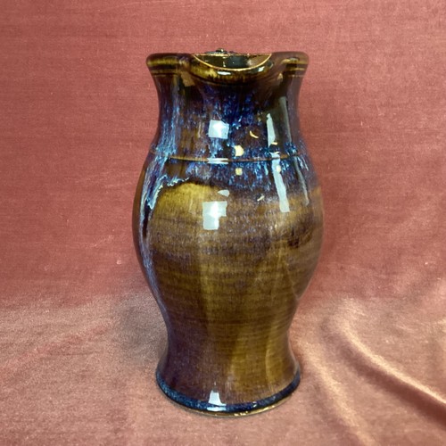 Cannie Ridge Blue Brown Speckled Pottery Glazed Jug 9" Australia (14D) MO#8755 - Picture 8 of 12