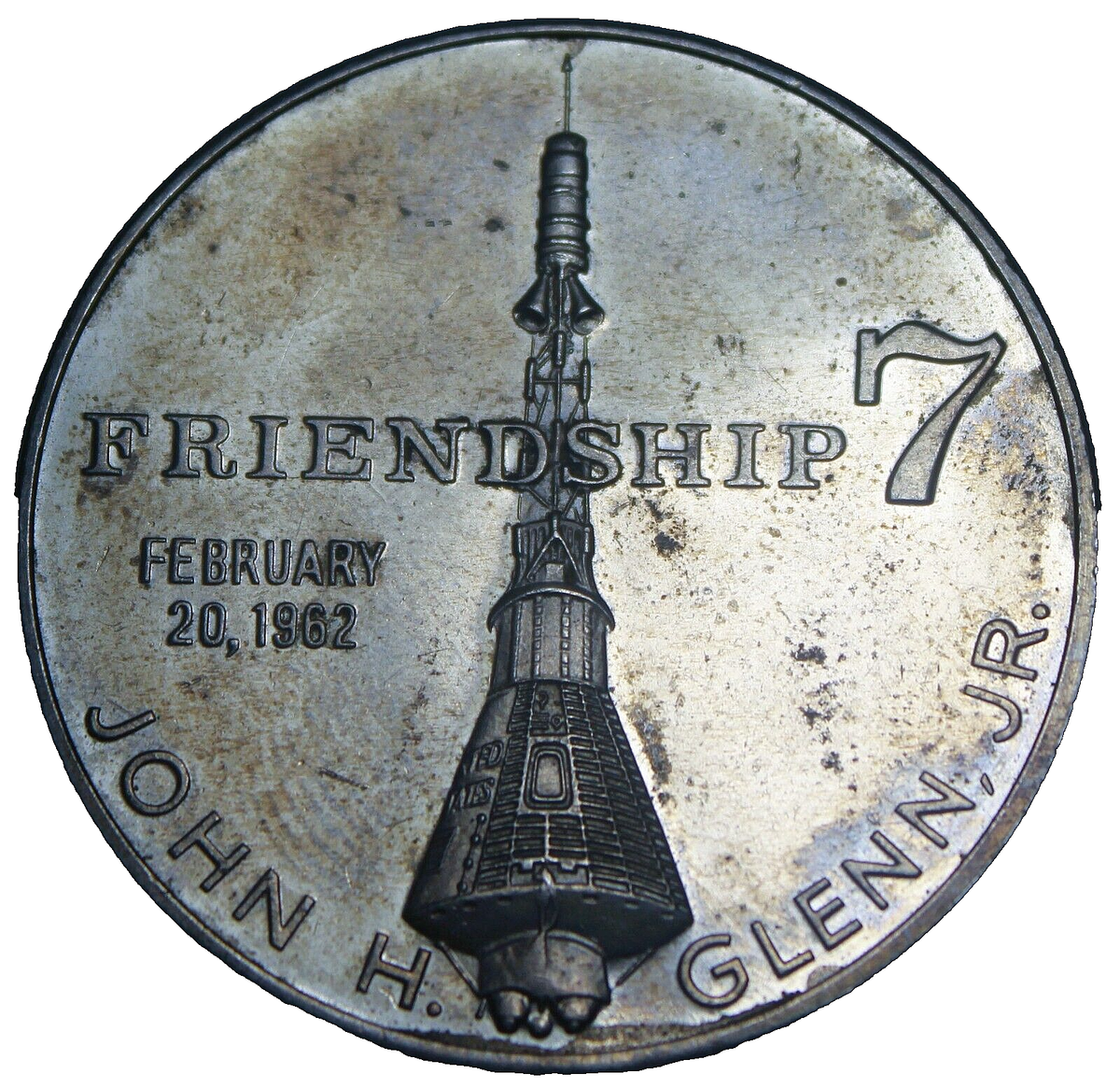 RARE Friendship 7 John Glenn Project Mercury Medal~140 Minted
