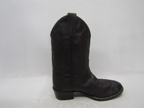 Old West Little Kids Youth Size 2.5 D Brown Leather Cowboy Western Boots - Picture 4 of 11