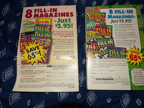 Lot Of 10 Fill In Puzzle Books 2006 Dell Penny Press Mix See Description - Picture 5 of 11