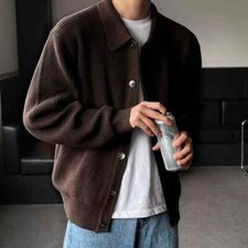 Men Sweater Coat Knitted Coats Men Streetwear Cardigan Coats