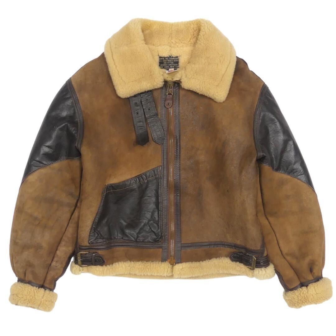 ＡＶＩＲＥＸ　Ｂ－３　３８ AVIREX Type B-3 (B3) Size 38 Flight Mouton Leather Jacket