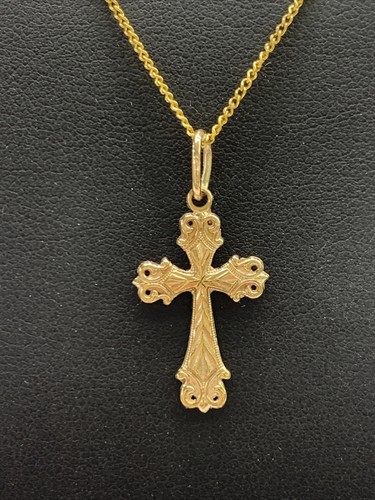 9ct 9k Yellow Gold Crucifix Cross 
