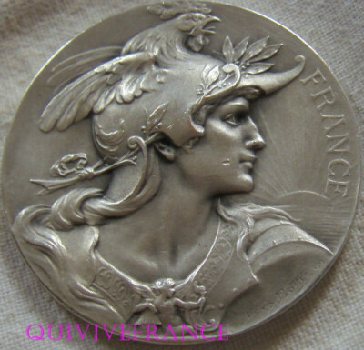 Médaille Art Nouveau Gallia - Comice Agricole De Rouen Par Bottée - Argent Plaqué