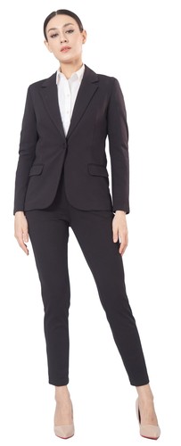 Marycrafts Women's Business Blazer Pant Suit Set for Work 10 Black - Picture 4 of 8
