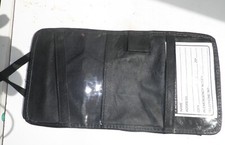 Passport Boarding Pass Holder Neck Strap BLACK LEATHER Wallet ID NEW NWOT