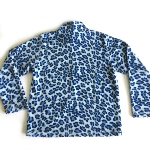 Old Navy Vintage 2002 Girls Fleece Jacket Size 7 Animal Print Top Front Zip - Picture 3 of 5