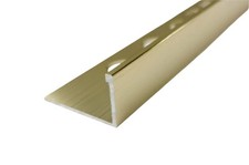 10 x Brushed Gold Brass Metal 12.5mm Tile Trim