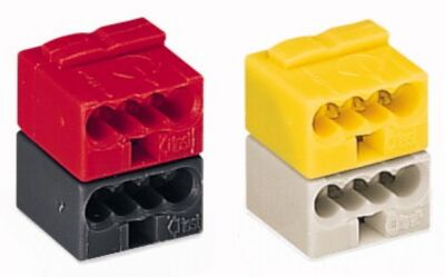 Wago 243-211 EIB Klemmen grau-rot  2x4polig 50 Stuek