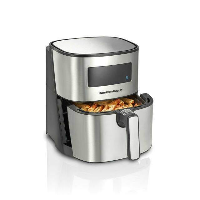Hamilton Beach Digital Air Fryer 5.2 Quart Capacity With 8 Preset Buttons 35075