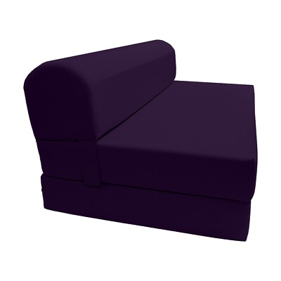 Purple Sleeper Chair Folding Foam Beds, Portable Sleepover Sofa Bed 6x48x 72