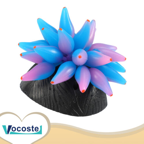 Piece of 1 Aquarium Simulation Bubble Coral Silicone Glow Fish Tank Decor Blue
