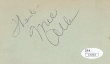MEL ALLEN  d 1996 Signed 3X5 Index Card Baseball/Yankee Sportscaster JSA V26681*