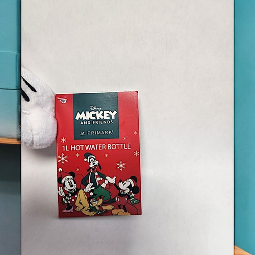Santa Mickey 1L Hot Water Bottle with Plush Holiday Cover Warm & Festive Comfort - Picture 11 of 13