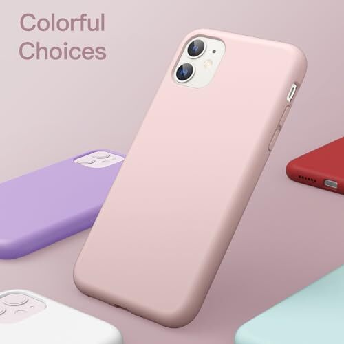 Silicone Case for iPhone 11 (2019) 6.1-Inch, Silky-Soft Touch Full-Body Pink - Picture 6 of 7