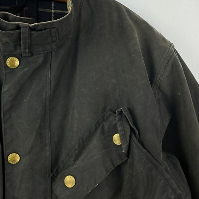 ほぼ新品　Barbour international　original c36 Barbour International Suit Wax Jacket Mens C36 Small Black Vintage
