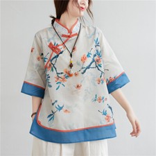 Chinese Women Traditional Tops Blouses Cheongsam Female Hanfu Shirts Tang Suits