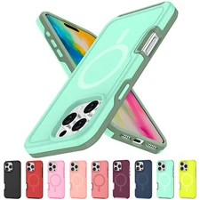 For iPhone 16 Pro Max/15/14/13 Case Rugged Heavy Duty Shockproof Magnetic Cover