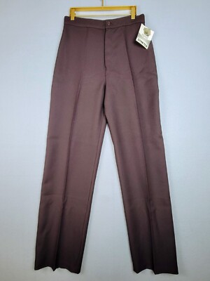 Visa By Milliken Vintage 70s Womens Pants Regular Fit Petite W 28 X 32.5