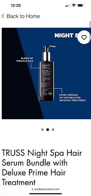 Truss Night Spa Serum 100% Vegan Base 8.45oz / 250ml