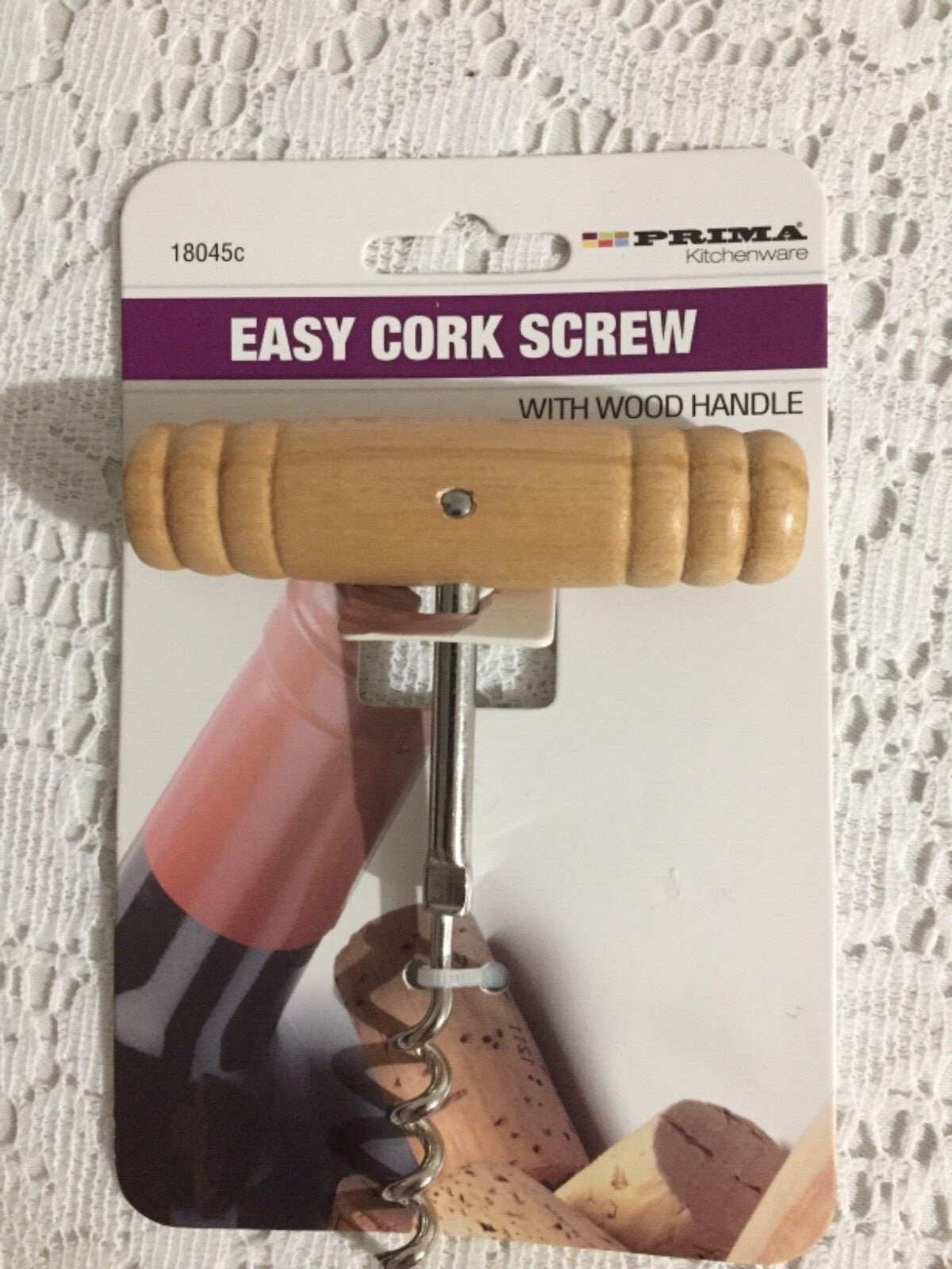 CLASSIC TRADITIONAL BOTTLE CORKSCREW OPENER WOODEN HANDLE BRAND NEW