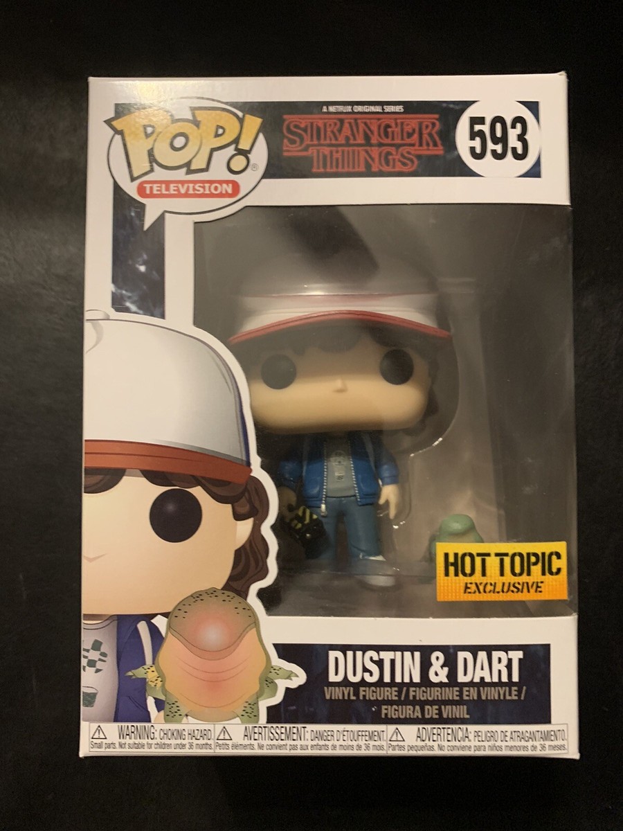 Funko Pop 593 Dustin And Dart Hot Topic Exclusive Stranger Things