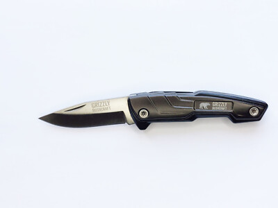 Pocket Buddy Grizzly Bushcraft Taschenmesser Klappmesser EDC-Messer schwarz