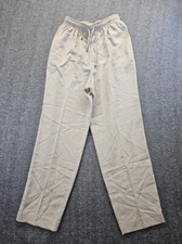 VTG Alfred Dunner Pants Womens Size 14 Beige Pull On Pants Pull String NWT