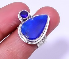 Lapis Lazuli  Blue Sapphire Simulated 925 Sterling Silver Ring Adjst R02-40 A31