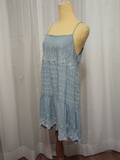 American Eagle Womens Size Small Blue Spaghetti Strap Dress Flowy