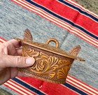 Antique Norwegian Carved Tine Box Very Fine 1800s Norway Scandinavian Norge — photo 4
