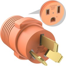 NEMA 10-50P to 6-50R Welder Adapter - 50 Amp 240V 3 Prong Male to 3 Prong Female