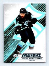 #35 2024-25 Upper Deck Credentials + Oliver Bjorkstrand Seattle Kraken