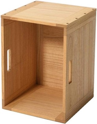 Kirigen Holzwürfel Aufbewahrungsbox Naturholz stapelbar Regal C26-NA