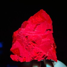 342G Natural Black Rose Fluorescent Cube Fluorite Specimen/Glow Under UV Light