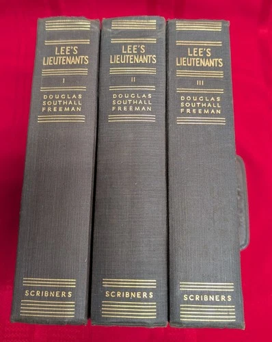 1944 Lee’s Lieutenants by Douglas Southall Freeman 3 Vol. Set HB No Dustjackets
