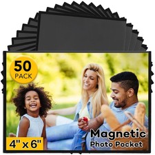 YixangDD 50 Pack Magnetic Picture Frame, 4 x 6 4 6 inches-50Pack, Black