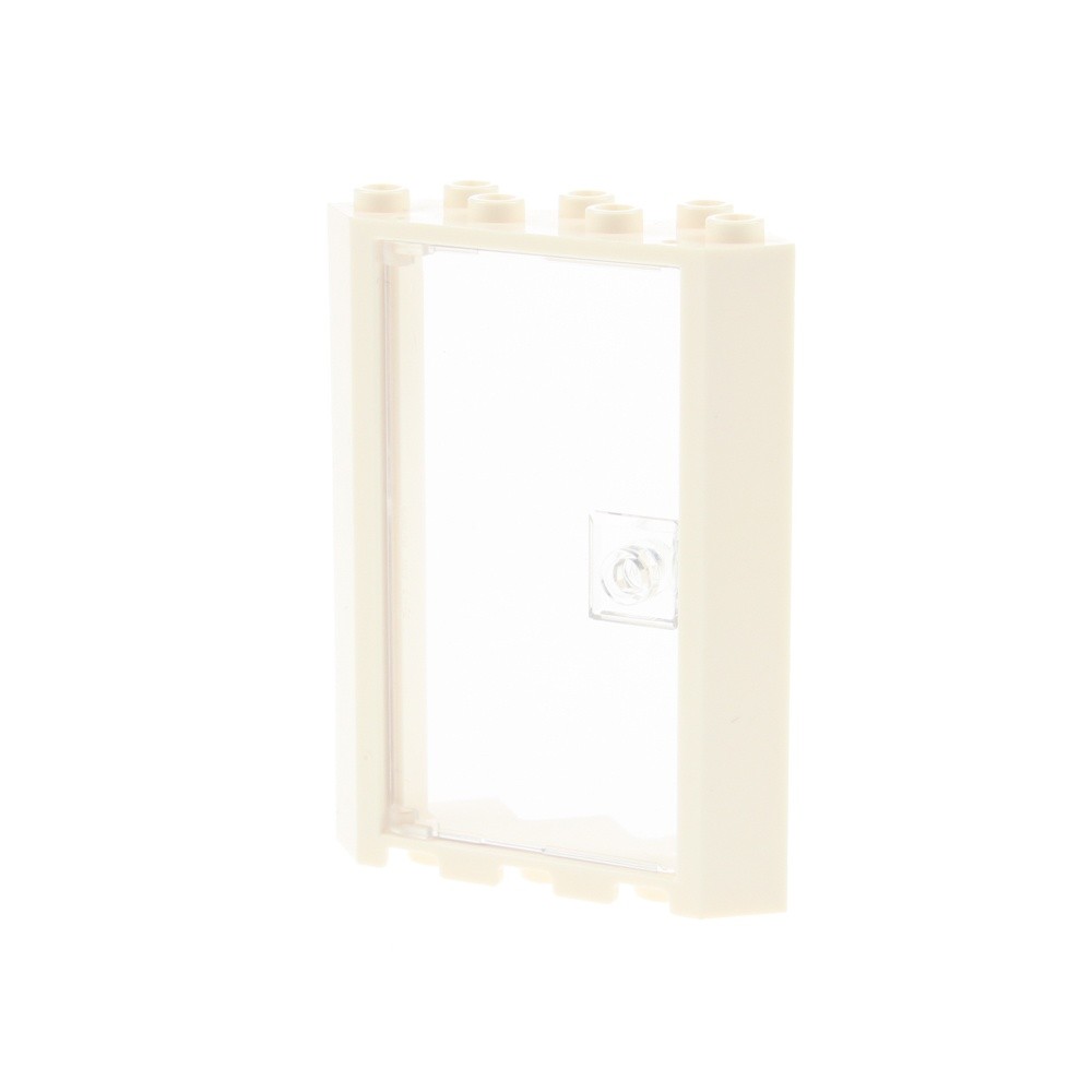 1x LEGO Door Frame 4x4x6 White Corner Window Transparent White 60616 28327