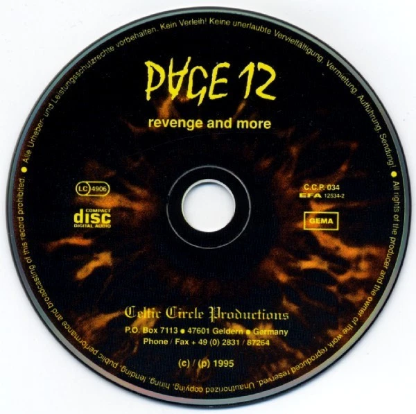 PAGE 12 - Revenge And More CD 1995 Covenant Project Pitchfork Evils Toy Wumpscut - Bild 3 von 3