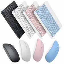Keyboard Mouse Set Wireless Rechargeable for iPad, Laptop, and Desktop PC