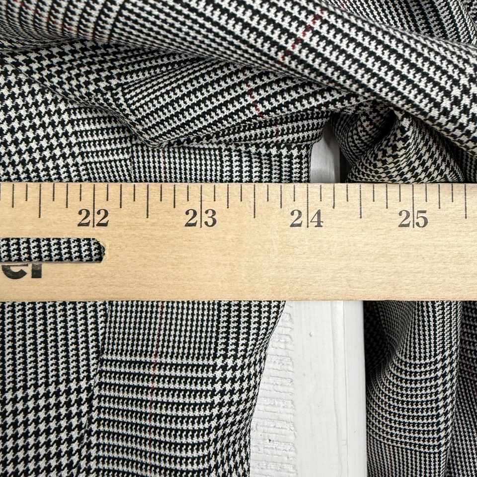 Tom James Suit Mens 46S Gray Glen Check 2 Button 100% Wool Canvas Pants 40x28 - Image 3 of 4